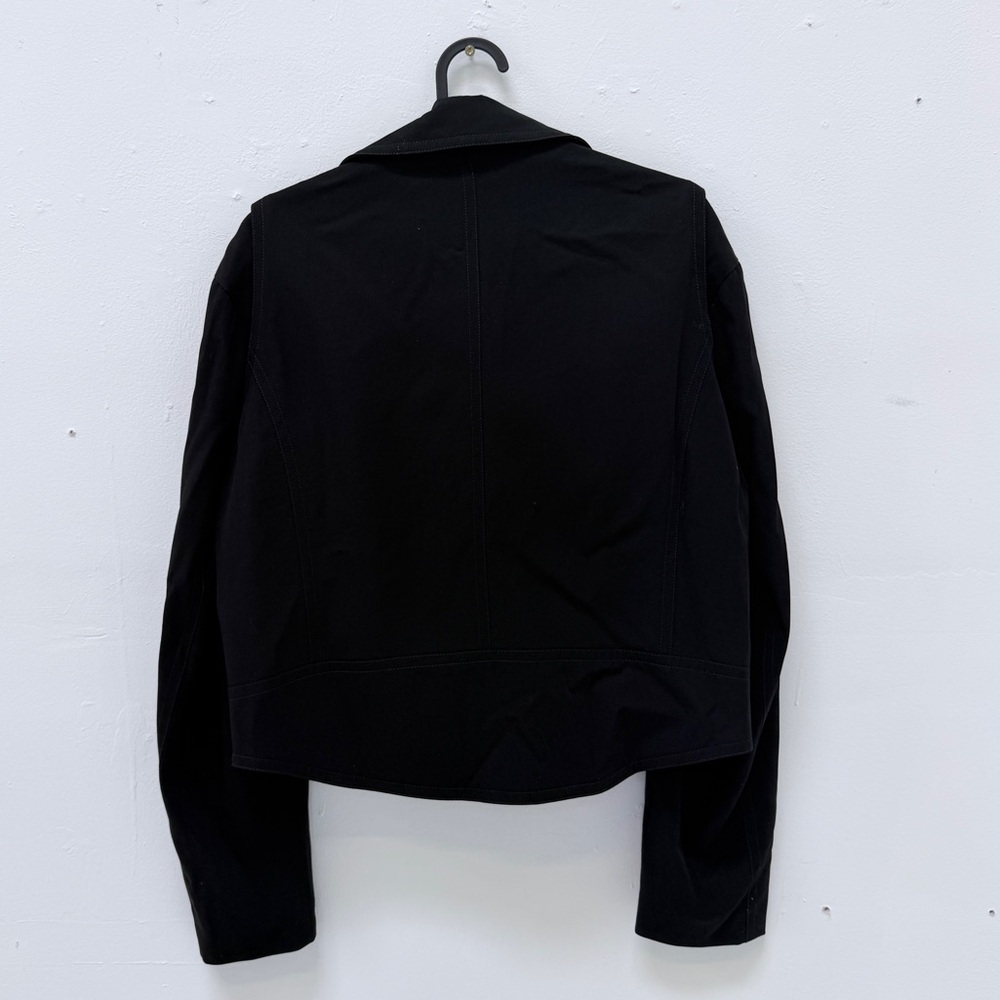 Yves Saint Laurent Black Wool Moto Jacket - Picture 3 of 7